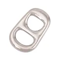 Polished silver soda pull tab charm connector for DIY handmade jewelry bracelets - Soda Can Tab / Silver