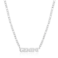 Collana minimalista in acciaio inossidabile 304 con ciondolo segno zodiacale Gemelli argento - Gemelli Acciaio