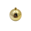 Glanzende gouden gefacetteerde kerstbal met reflecterend verguld oppervlak - 3CM met ophanglijn / Goud
