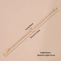 Golden heart pendant bracelet with pink zircon stone and white crystal chain - Single Pink Heart (3#单颗爱心)