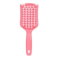 Rosafarbene Entwirrbürste mit belüftetem Hohldesign und glattem ergonomischem Griff - Rosa Griff Rosa Zähne