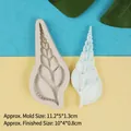 Silicone mold for long seashell and snail shapes for cake decorating or DIY crafts - Style 3—Conch Style (15-817) / Gray