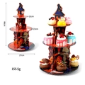 Alzatina per cupcake Halloween a 3 livelli con motivi di fantasmi e zucche nere - Tema Fantasma di Halloween