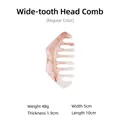 Pink and white marble texture wide-tooth scalp massage comb 10cm x 5cm x 1.9cm - Wide-Tooth Head Comb / Regular Color (Marble)