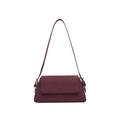 Retro burgundy faux suede underarm bag for women in a vintage minimalist design - Burgundy