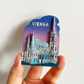 3D Vienna St. Stephen's Cathedral souvenir fridge magnet with embossed resin detail - (87) Vienna Austria