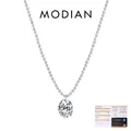 Oval cut moissanite pendant on silver beaded chain with GRA certificate for quality - Oval Cut with Bead Chain (MSN0141)