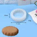 Detail view of round wavy silicone mold showing dimensions 11.5cm diameter and 2.8cm height - Scalloped Base Mold