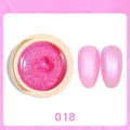 Pink pearlescent solid nail gel polish in round pot color 018 for nail art - Solid Gel 18