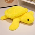 Cute bright yellow sea turtle plush toy with soft diamond-patterned shell for kids - 25cm(0.15kg) / Yellow