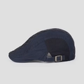 Dettaglio della coppola in cotone blu navy con trapuntatura a rombi e fibbie in bronzo - M(56-58cm) / Blu navy