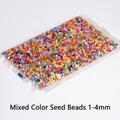Mixed color seed beads 1-4mm in transparent bag for DIY jewelry making and crafts - Mixed Style A 4mm