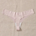 Seamless pink thong for women, high-elasticity sports underwear with cotton crotch lining - Light Pink