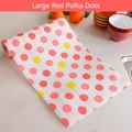 Tappetino impermeabile per mobili a pois rossi e gialli per cassetti cucina - Piccolo / Bianco con pois rossi
