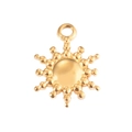Ciondolo sole dorato minimalista con raggi per accessori per creazione gioielli - Oro