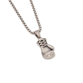 Pendentif gant de boxe en argent de style punk sur chaîne box en acier inoxydable - Style de Gants de Boxe (17#)