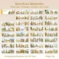 30er Set Washi-Papier Aufkleber Barcelona-Motiv für Reisetagebuch und Scrapbooking - 4 Barcelona Erinnerung
