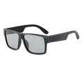 Polarized sunglasses with grey wood grain frame and silver mirrored lenses - Grey Wood Grain Frame Photochromic Grey