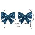 Blue acrylic butterfly breast gem stickers for festivals and party decoration - XT-47 Blue Bow Pasties