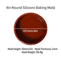 Große 4-Zoll-Rundbackform aus Silikon, 2 Zoll hoch und langlebig mit 2 mm Wandstärke - Runde Kuchenform 4 Zoll Kaffeebraun