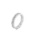 S925 sterling silver geometric triangle ring with sparkling cubic zirconia pavé setting - US Size 5 / 925 Sterling Silver Color