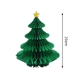 39cm tall green honeycomb paper Halloween tree with a golden glitter star topper - Pine & Cypress Christmas Tree / 39cm / Green