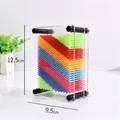 Colorful 3D pin art toy small size 12.5cm height plastic needles for kids creative play - Small / Colorful Transparent