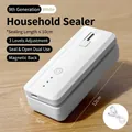 White portable mini bag sealer with Type-C charging and magnetic base for food storage - 6th Gen Magnetic-White