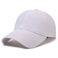 Gorra de béisbol blanca clásica y minimalista con visera curva y cierre ajustable - Ajustable / Blanco