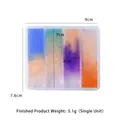 Stampo in silicone per forcine rettangolari con campioni di resina glitterata - D4558-Stampo per forcina rettangolare 05