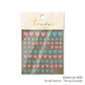 Pegatinas para uñas con corazones rosas y celestes en envase profesional y flexible - to2495 (Corazones Rosados/Azules)