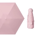Pink five-fold mini capsule umbrella with black coating for UV sun protection - Without Box / 6 Ribs Ordinary Black Glue / Light Pink