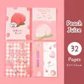 Set de 4 mini libretas rosas de melocotón en tamaño 85x120mm para uso estudiantil - Jugo de Durazno