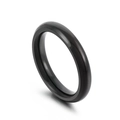 Anello minimalista da 4mm in acciaio al titanio nero con finitura liscia e lucida - US 6 / Nero (KR51299-K)