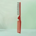Portable red folding hair comb with dual wide and fine teeth design for travel - Burgundy