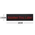Τακτικό κεντητό επίραμμα Alcohol You Later σε μαύρο και κόκκινο, 10x2,5εκ - Alcohol You Later (Μαύρο/Κόκκινο)