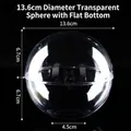 Transparent 13.6cm reindeer antler mousse ball cake decoration ornament with flat base - 13.6cm Diameter Flat Bottom Transparent Ball Single