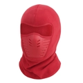 Dettaglio del passamontagna rosso antivento con sistema di ventilazione e pile caldo - L / Rosso