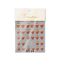 Autocollants nail art fraise en relief Tomoni MS-64 avec 24 décalcomanies de fruits emballées - Style de Fraise en Relief MS64