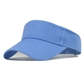 Hellblauer Sonnenschutz Visier aus Polyester mit breiter Krempe für Strand und Outdoor - Kopfumfang 55-60cm / Seeblau