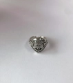 Anello a stella vintage in argento con incisione Good Luck e design aperto regolabile - N. 9-Iscrizione Good Luck