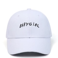 Berretto da baseball bianco con ricamo BABYGIRL nero e cinturino regolabile - Regolabile / Bianco