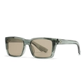 Gafas de sol rectangulares en gris translúcido con lentes de color marrón claro - Montura Gris Verde Lentes Té Claro
