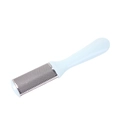 Blue double-sided stainless steel foot rasp with ergonomic plastic handle for callus removal - Blue