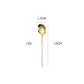 Pink and gold stainless steel small spoon with measurements 13cm length and 15g weight - Pink Gold Small Spoon