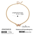 Detailed specs showing butterfly necklace length, stainless steel material and hypoallergenic feature - Butterfly Pendant Style (JDN0204018)