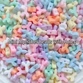 Mini macaron colored letter Y resin beads with cross holes for DIY jewelry making - Letter Y / 1 Piece