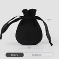 Premium black velvet drawstring pouch for jewelry storage 8x10cm size variant - 8x10cm / Black