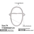 Silver stainless steel oval geometric open ring, waterproof and hypoallergenic finish - Minimalist Oval Hollow Style (Y180) / Steel