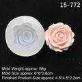 Rose flower shaped silicone mold for resin casting and handmade soap crafting - Style 1-Rose